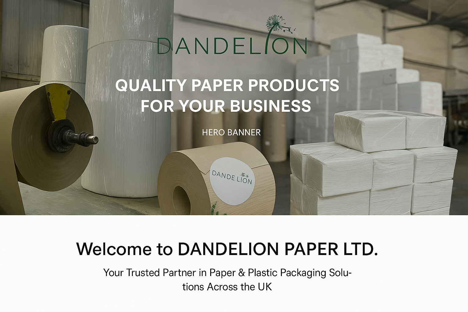Dandelion Paper Banner